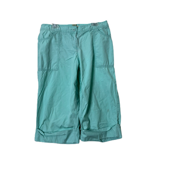 Anthropologie Hei Hei Cropped Capri Pants turquoise Boho Size 2 - Picture 1 of 6